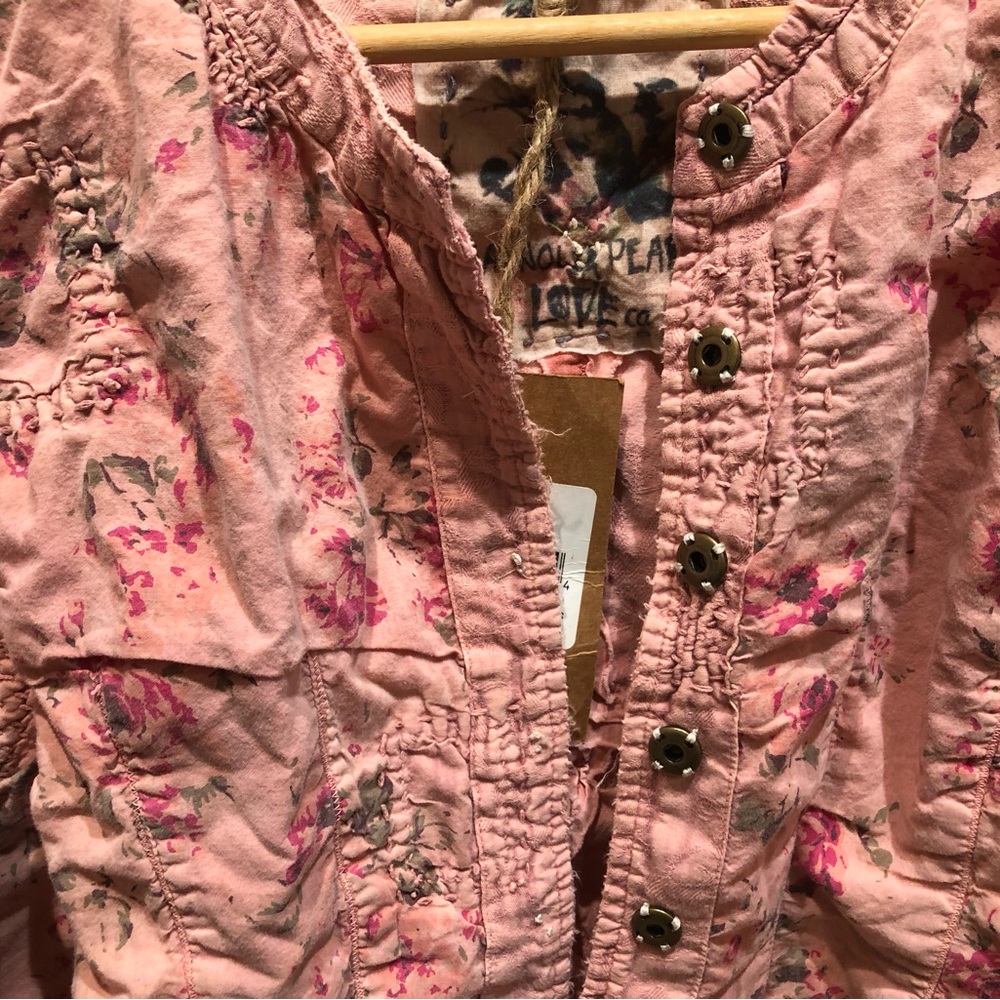 NWT MAGNOLIA PEARL Floral Soleil En Rose Pink Sirsi Jacket sold out - Picture 3 of 14